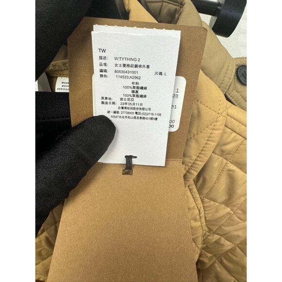 Burberry Women's Tything Diamond Quilted Double Breasted Long Jacket Bis… - Picture 10 of 13